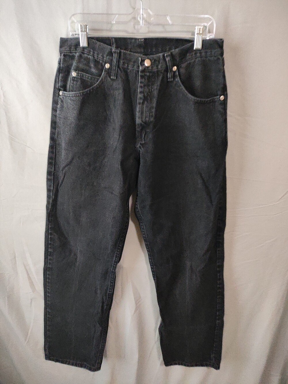 Wrangler Jeans Mens 32x32 Black 97601CB Straight Leg Denim Pants Classic Fit